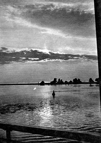 Почтовая открытка «Рыбинское море» - 1958г., СССР