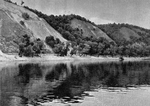 Почтовая открытка «Волга в районе Куйбышев - Сызрань» - 1958г., СССР