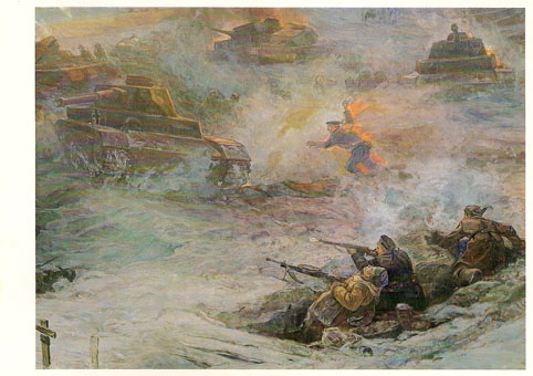 Почтовая открытка «Подвиг морского пехотинца Михаила Паникахо» - 1988г., СССР